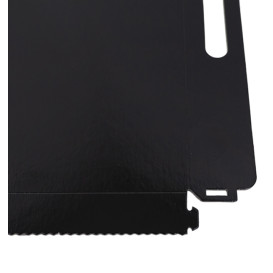 Plateau Rectangle Carton Noir Poignées 28,5x38,5 cm (100 Utés)