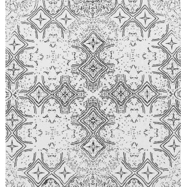 Voorgesneden Papieren Tafelkleed 1x1m "Mosaic" Zwart 40g/m² (400 Stuks)