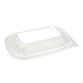 Plastic Deksel voor Deli Container PP Rechthoekige vorm zwart 20x13cm (300 stuks)