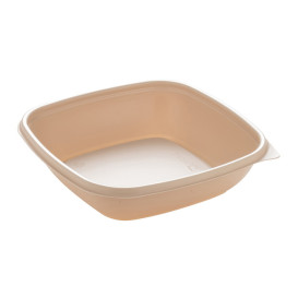 Plastic deli Container PP Crème 500ml 16,5x16,5x4cm (300 stuks)