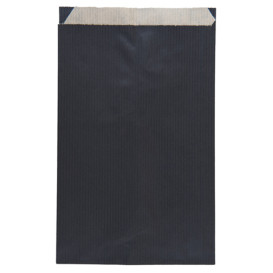Sac Papier Kraft Noir 12+5x18cm