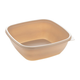 Barquette Plastique PP Crème 750ml 16,5x16,5x6cm (50 Utés)