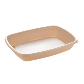 Plastic deli Container PP Crème 600ml 23x16,5cm (300 stuks)