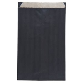 Sac Papier Kraft Noir 12+5x18cm 