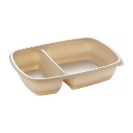 Plastic deli Container PP 2C Crème 900ml 23x16,5x5cm (300 stuks)