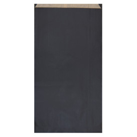 Sac Papier Kraft Noir 19+8x35cm (750 Unités)