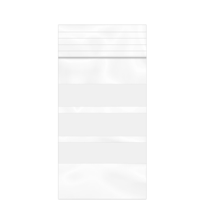 Sac en PE Fermeture zip à bandes blanches 4x6 cm G200 (1000 Utés) Sac en PE Fermeture zip à bandes blanches 4x6 cm G200 (1000 Utés)