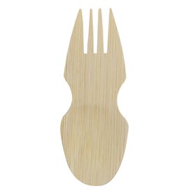Fourchette Spork Bambou Degustation 9cm (20 Utés)