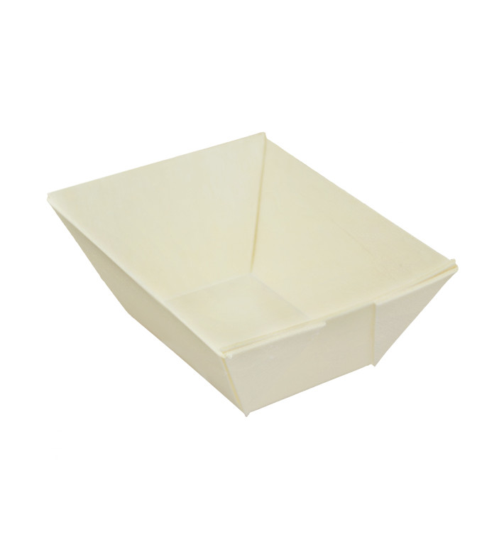 Barquette en Bois 90ml 8,7x6,3cm (432 Uds) Barquette en Bois 90ml 8,7x6,3cm (432 Uds)