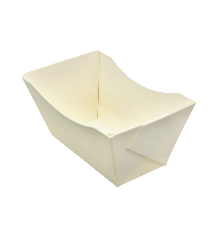 Amuse Bootje Hout 320ml 13,3x7,5cm (144 Stuks) Amuse Bootje Hout 320ml 13,3x7,5cm (144 Stuks)