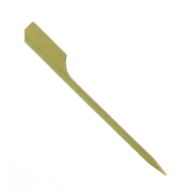 Pique en Bambou "Golf" verte naturelle 9cm (100 Utés)