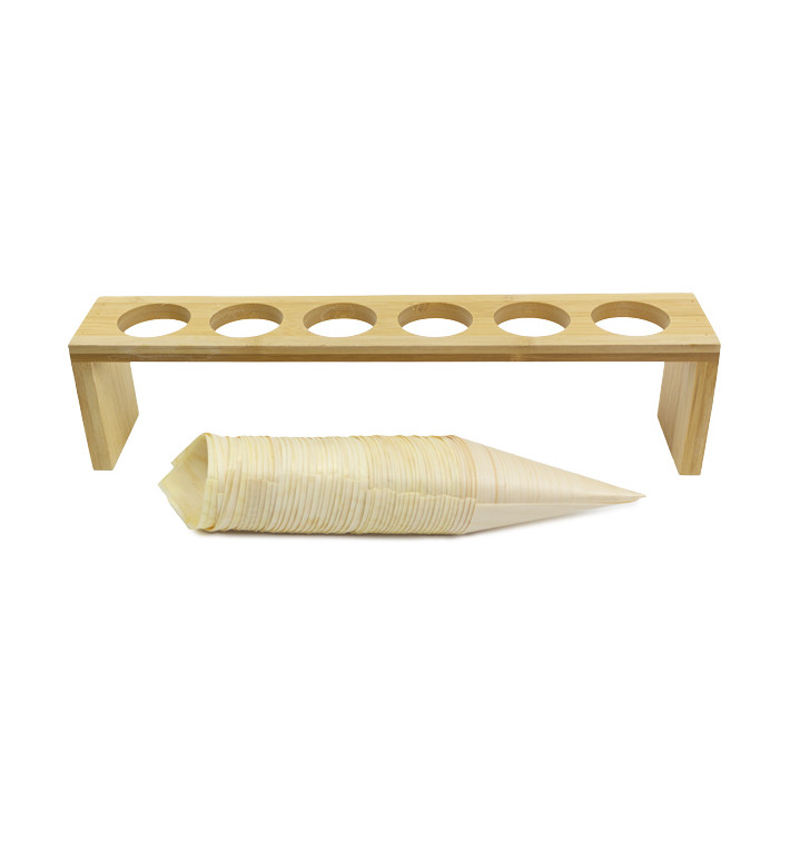 Support en Bambou pour Cônes 33,5x6x8cm (1 Uté) Support en Bambou pour Cônes 33,5x6x8cm (1 Uté)