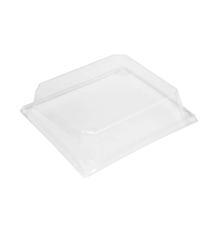 Plastic PET Deksel Container 480ml 14,3x12,3x3,3cm (144 Stuks) Plastic PET Deksel Container 480ml 14,3x12,3x3,3cm (144 Stuks)