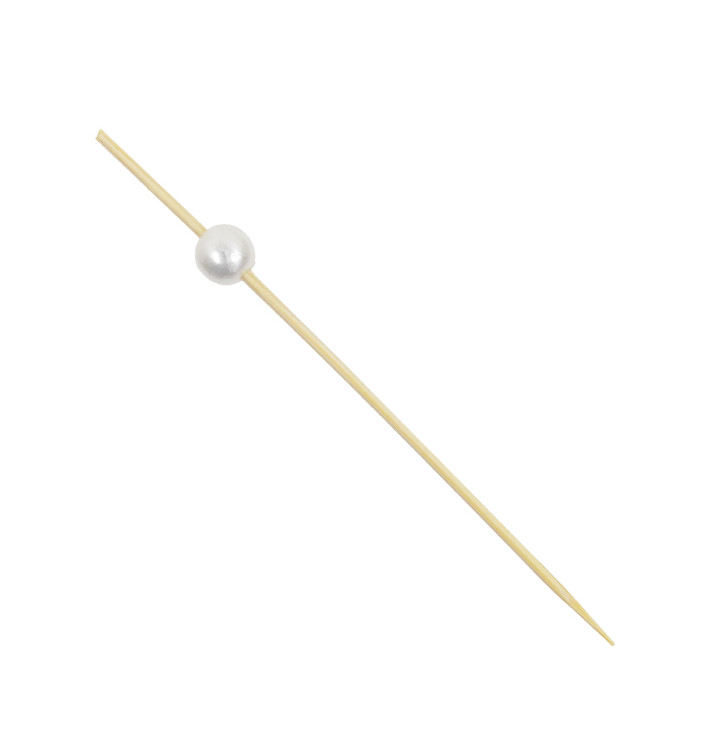 Bamboe vleespennen parel Design 9cm (100 stuks) Bamboe vleespennen parel Design 9cm (100 stuks)