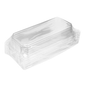 Plastic PET Deksel Container 410ml 19,6x8,6x3,2cm (12 Stuks)