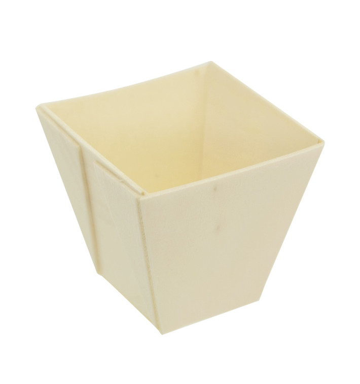 Houten Vierkant Proefglas 50ml (432 Stuks) Houten Vierkant Proefglas 50ml (432 Stuks)