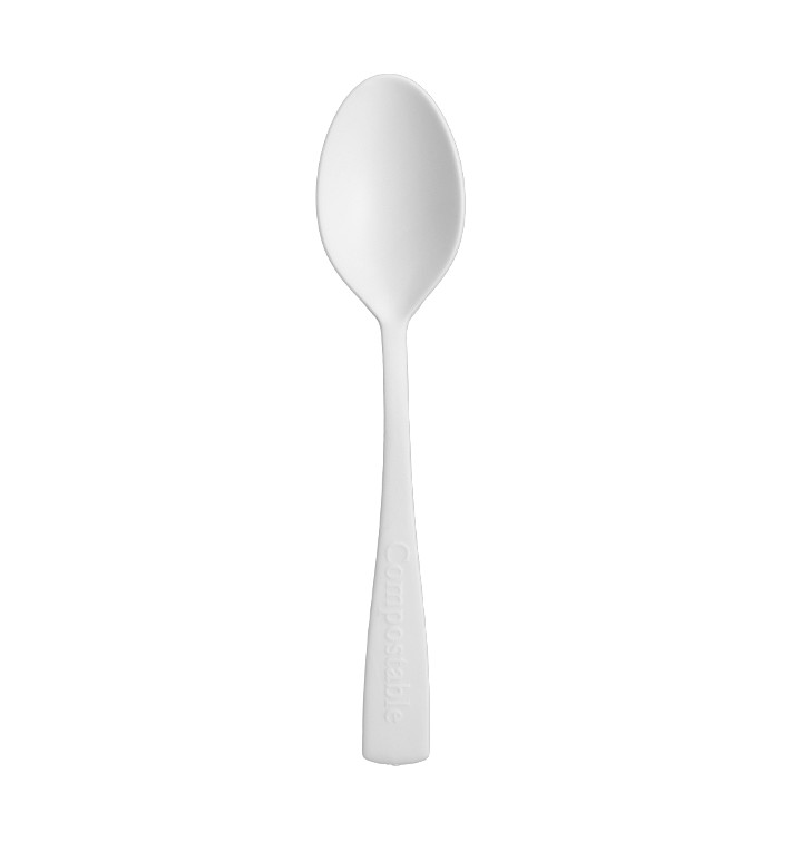 Petite Cuillère Réutilisable CPLA Blanc 10cm (50 Utés) Petite Cuillère Réutilisable CPLA Blanc 10cm (50 Utés)