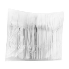 Herbruikbare lepel CPLA Wit 10cm (50 Stuks)