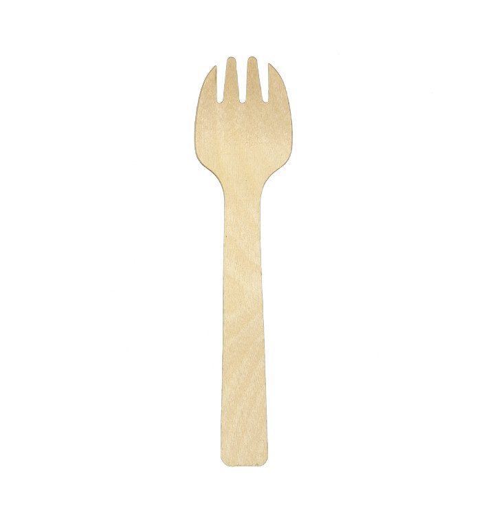 Houten Vork Spork 10,5cm (1.200 stuks) 