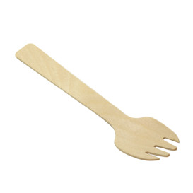 Houten Vork Spork 10,5cm (1.200 stuks) 