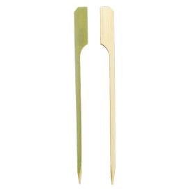 Bamboe vleespennen Golf Design Naturel groen 12cm (250 stuks) 