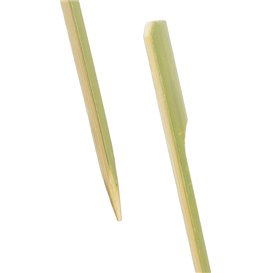 Bamboe vleespennen Golf Design Naturel groen 12cm (250 stuks) 