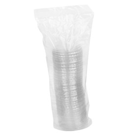 Couvercle PET Transparent Pot à sauce 75 et 100ml Ø7,3cm (50 Utés)