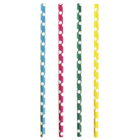 Paille Droite Papier Assortiment Ø8mm 24cm (3.000 Utés)