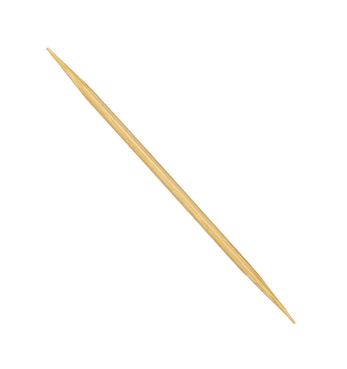Cure-dents en Bois Rond 2 Pointes 65mm (24 Utés) Cure-dents en Bois Rond 2 Pointes 65mm (24 Utés)