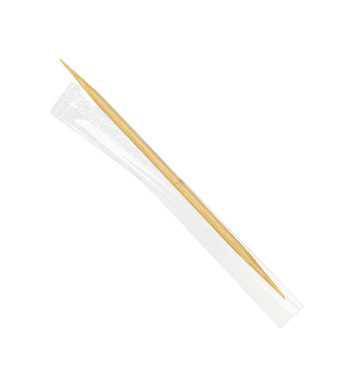 Cure-dents en Bois 2 Pointes en Sachet Film 65mm (1 Uté) Cure-dents en Bois 2 Pointes en Sachet Film 65mm (1 Uté)