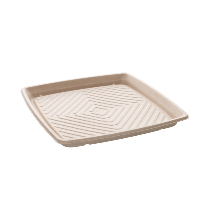 Plateau Carré Canne à Sucre Naturel 36x36cm (25 Utés) Plateau Carré Canne à Sucre Naturel 36x36cm (25 Utés)