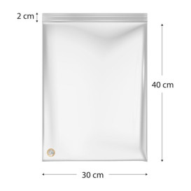 Plastic zak met rits drukknoopsluiting 30x40cm G-200 (100 stuks) 