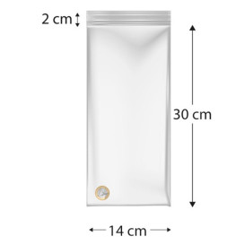 Plastic zak met rits drukknoopsluiting 14x30cm G-300 (100 stuks)