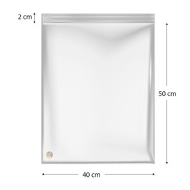 Plastic zak met rits drukknoopsluiting 40x50cm G-300 (100 stuks)
