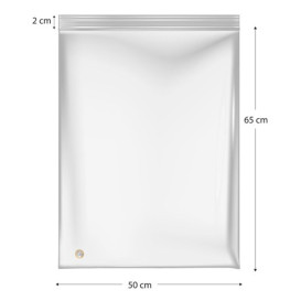 Plastic zak met rits drukknoopsluiting 50x65cm G-300 (500 stuks)