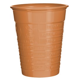 Plastic PS beker oranje 200ml Ø7cm (50 stuks) 