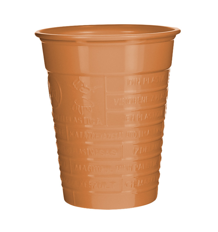 Gobelet Plastique PS Orange 200ml Ø7cm (50 Utés)