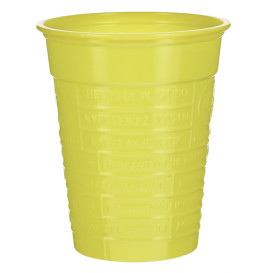 Plastic PS beker geel 200ml Ø7cm (50 stuks) 