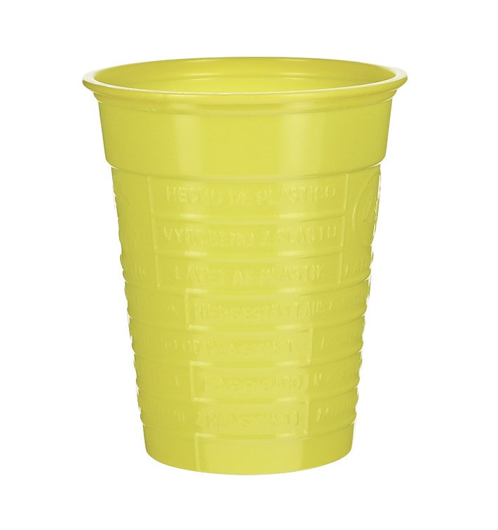 Gobelet Plastique PS Jaune 200ml Ø7cm (50 Utés) Gobelet Plastique PS Jaune 200ml Ø7cm (50 Utés)