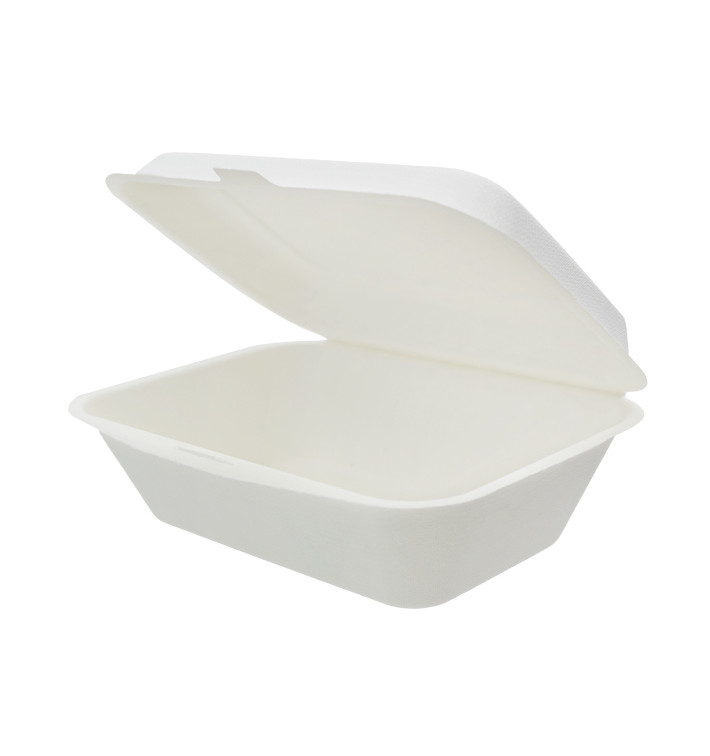 Suikerriet Gescharnierd Container "Menu Box" wit 180x125x70mm (50 stuks) Suikerriet Gescharnierd Container "Menu Box" wit 180x125x70mm (50 stuks)