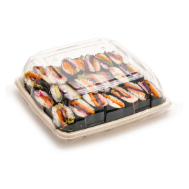 Couvercle Plastique PET Transp. Plateau 31x31cm (25 Utés)
