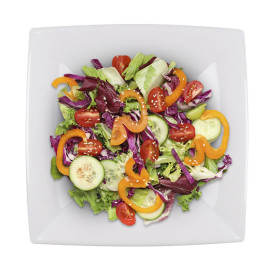 Assiette Dure Réutilisable Plate Blanc PP 18cm (25 Utés)