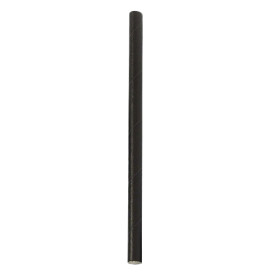 Paille Droite Papier Noire Ø8mm 14cm (6.000 Utés)