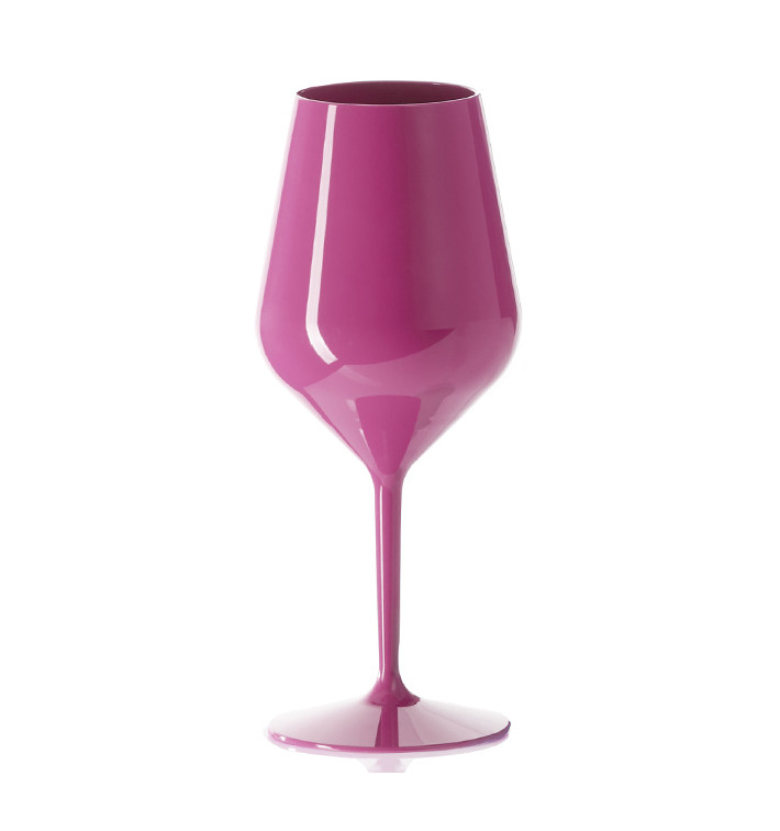 Herbruikbaar glas Wijn Tritan Roze 470ml (6 Stuks) Herbruikbaar glas Wijn Tritan Roze 470ml (6 Stuks)