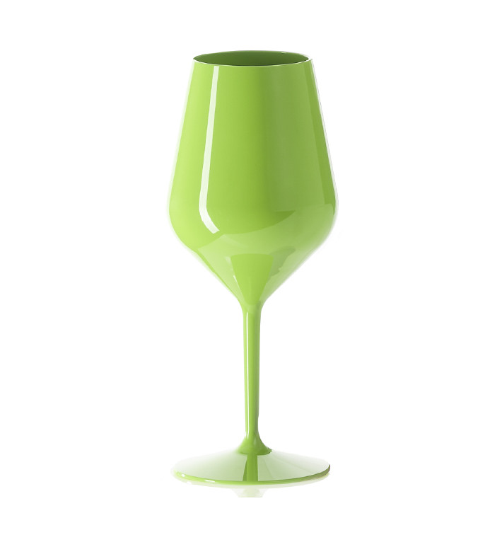 Verre Réutilisable Tritan Vert pour Vin 470ml (6 Utés) Verre Réutilisable Tritan Vert pour Vin 470ml (6 Utés)