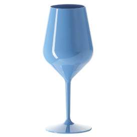 Herbruikbaar glas Wijn Tritan Blauw 470ml (1 Stuk)