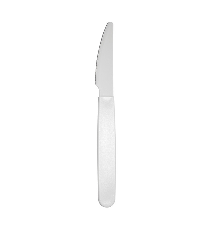 Couteau Réutilisable Durable PP Blanc 18,5cm (180 Utés) Couteau Réutilisable Durable PP Blanc 18,5cm (180 Utés)
