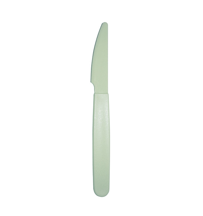 Couteau Réutilisable Durable PP Vert 18,5cm (180 Utés)