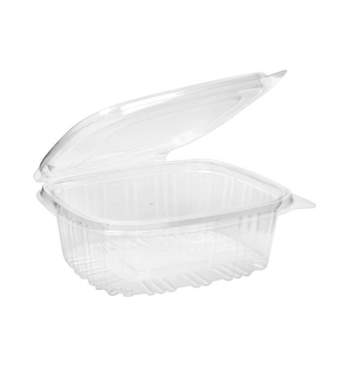Plastic scharnierende Deli-Container OPS 375ml (60 stuks) Plastic scharnierende Deli-Container OPS 375ml (60 stuks)