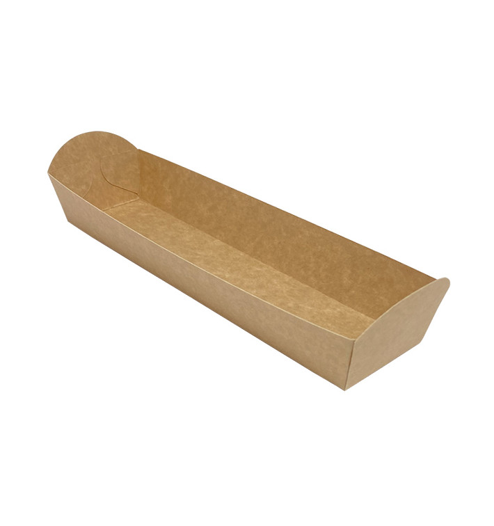 Plateau à Sandwich Kraft 500ml 24,8x6cm (500 Uds) Plateau à Sandwich Kraft 500ml 24,8x6cm (500 Uds)